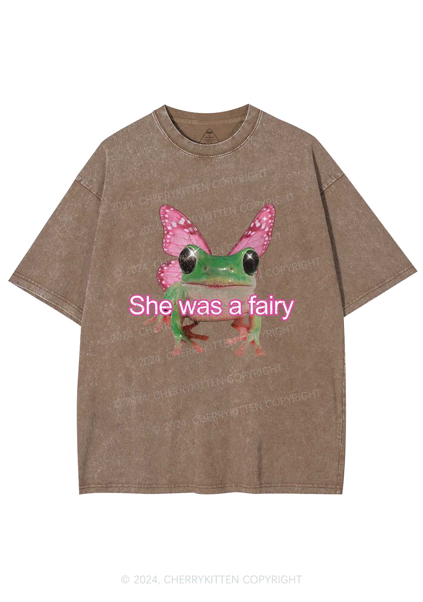 Fairy Frog Y2K Washed Tee Cherrykitten