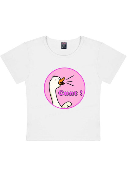 Duck Cxxt Y2K Baby Tee Cherrykitten