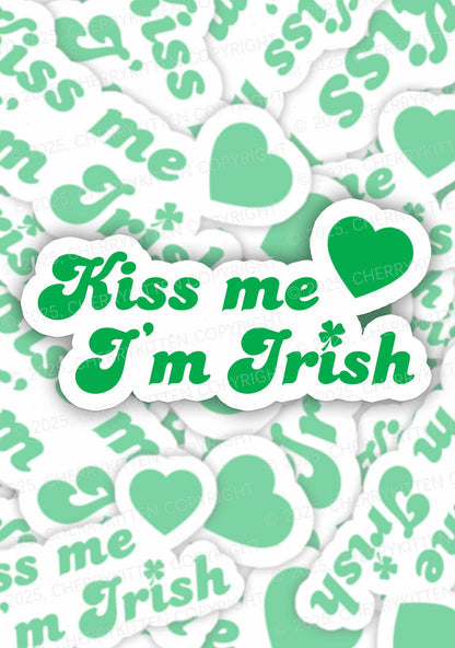 Kiss Me I'm Irish St Patricks 1Pc Y2K Sticker Cherrykitten