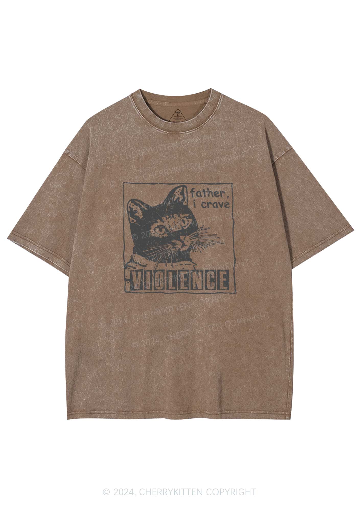 Father I Crave Violence Y2K Washed Tee Cherrykitten