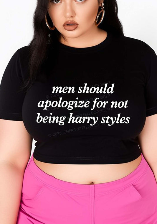 Curvy Men Should Apologize Y2K Baby Tee Cherrykitten