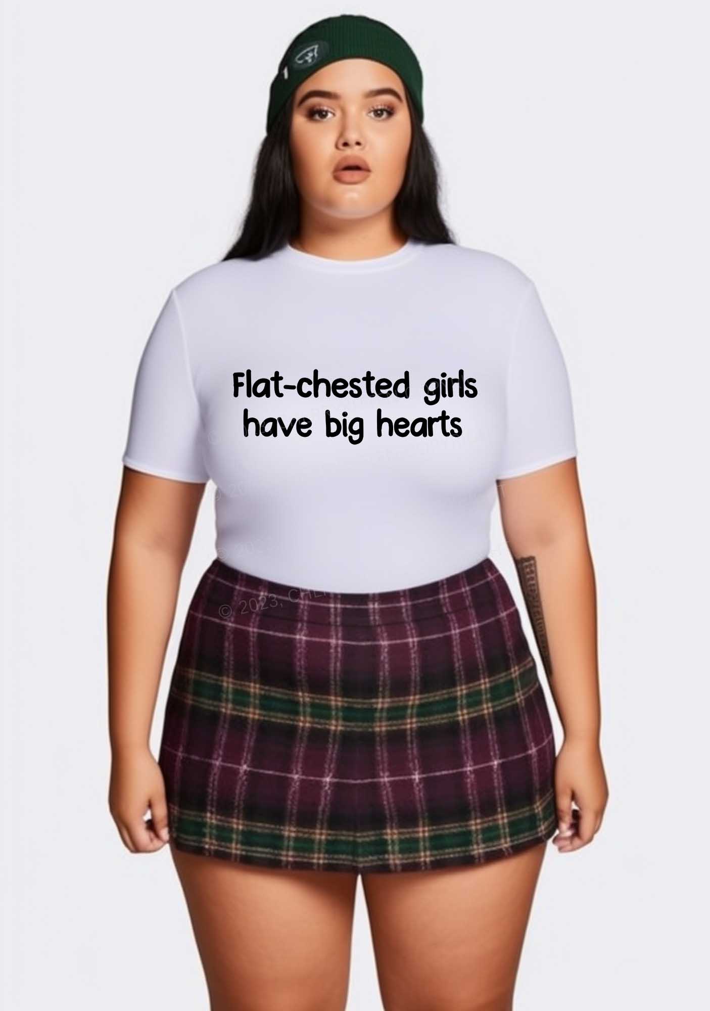 Curvy Flat Chested Girls Y2K Baby Tee Cherrykitten