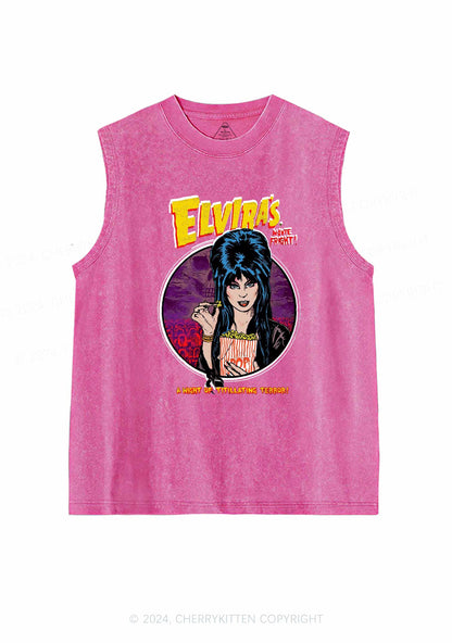 Halloween Movie Fright Y2K Washed Tank Cherrykitten