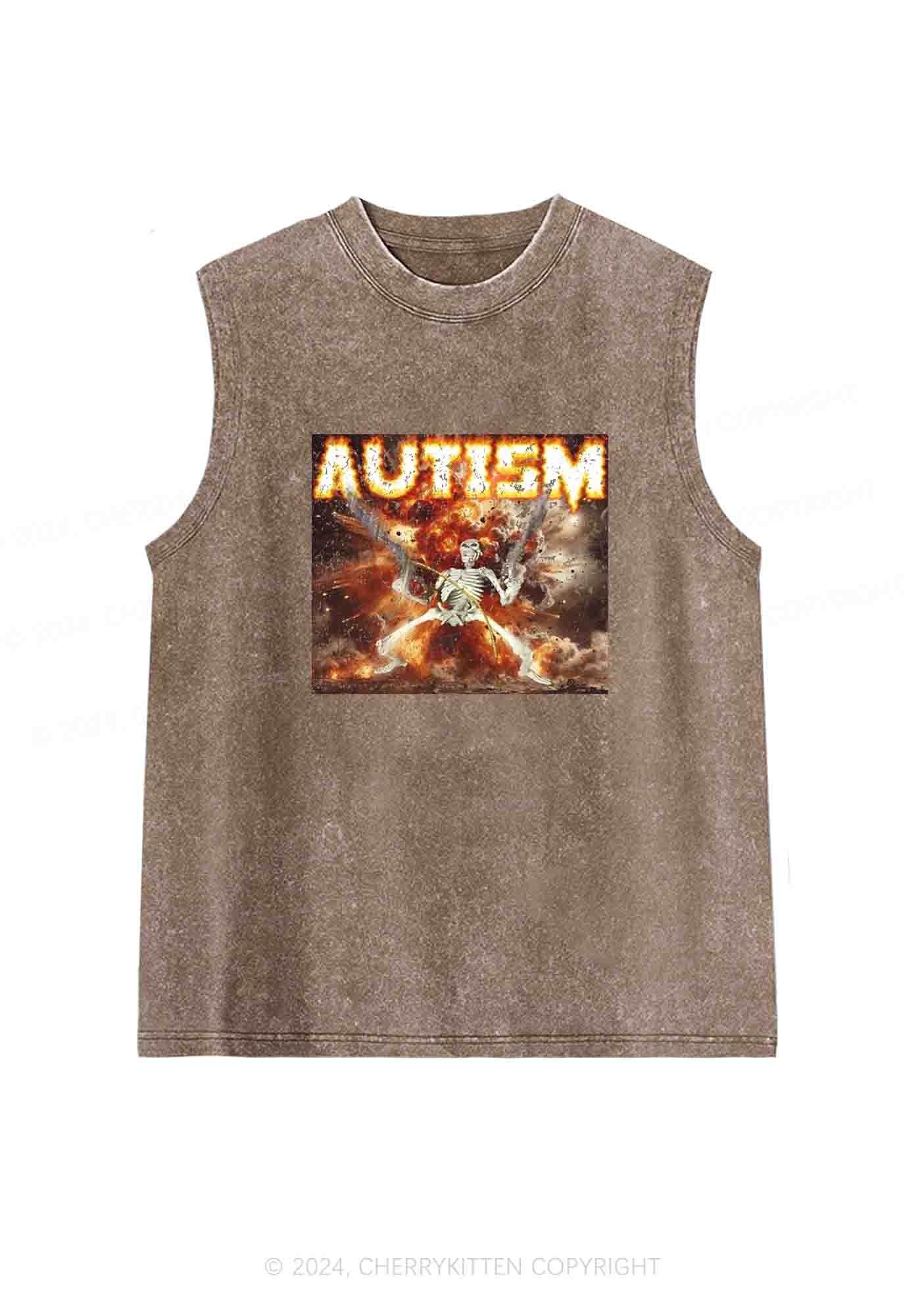 Autism Y2K Washed Tank Cherrykitten