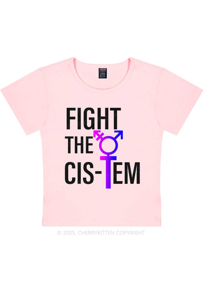 Fight The Cistem Y2K Baby Tee Cherrykitten