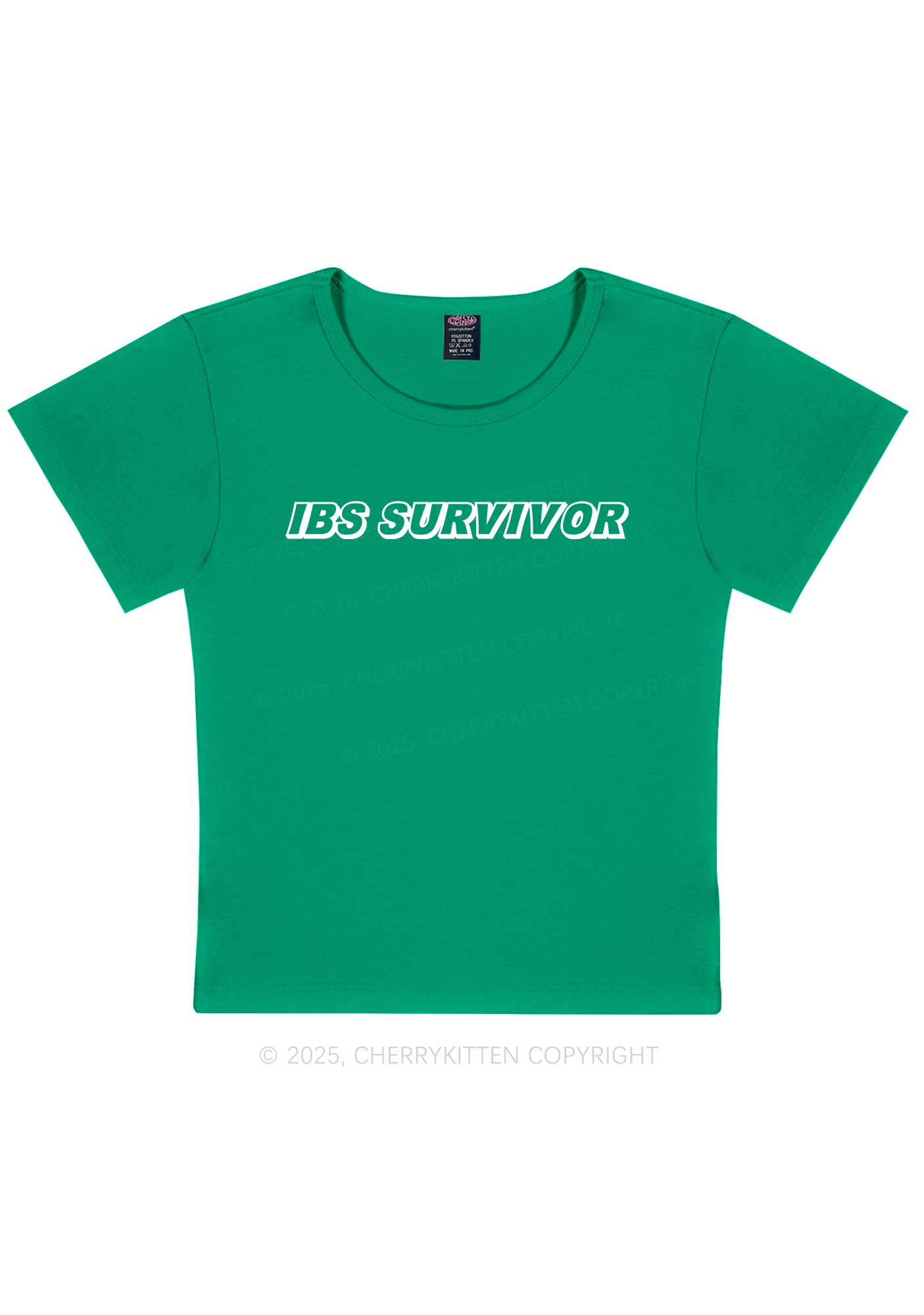 IBS Survivor Y2K Baby Tee Cherrykitten