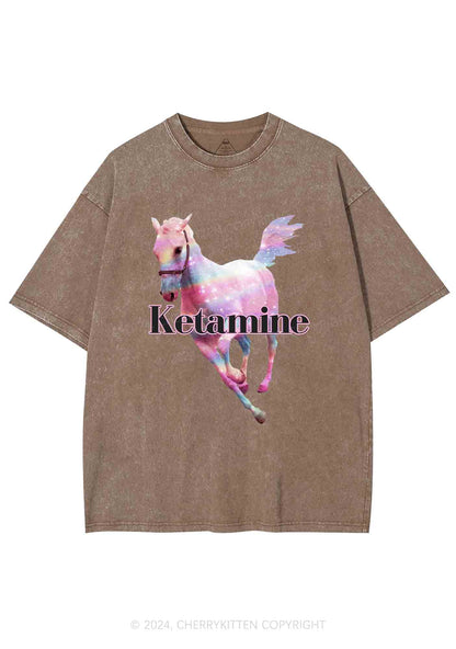 Pink Horse Y2K Washed Tee Cherrykitten