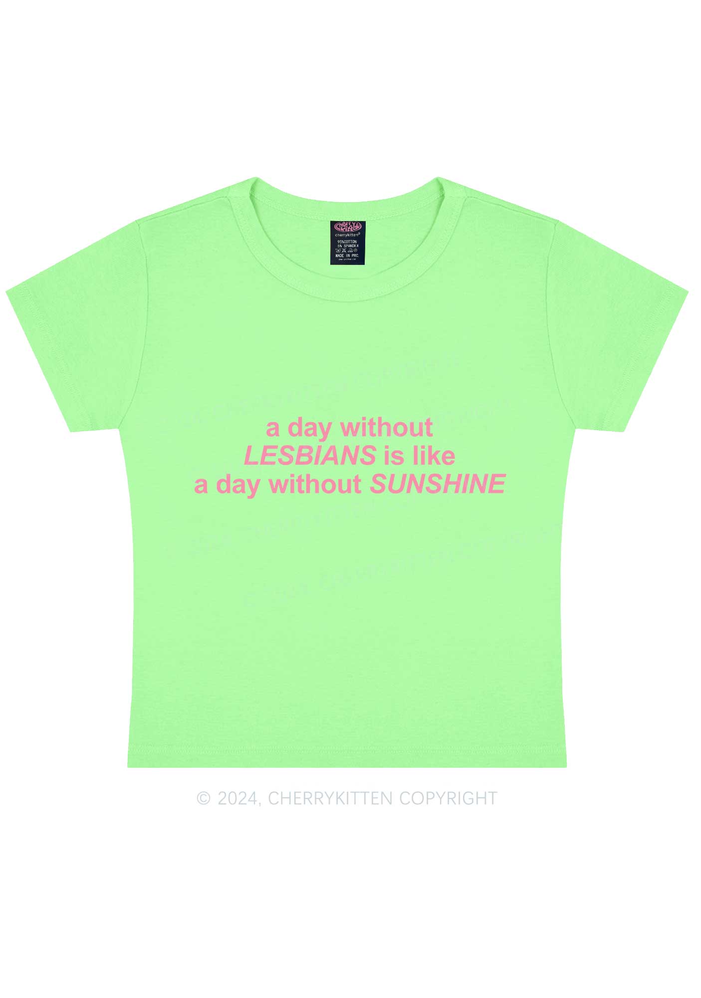 Lesbians Sunshine Y2K Baby Tee Cherrykitten