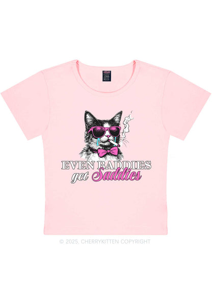 Baddies Cat Get Saddies Y2K Baby Tee Cherrykitten