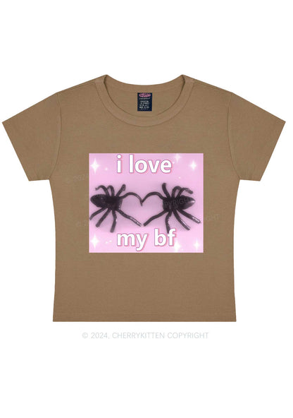 Love My Spider BF Y2K Valentine's Day Baby Tee Cherrykitten