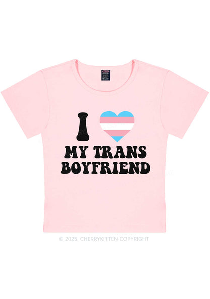 I Love My Trans BF Y2K Baby Tee Cherrykitten