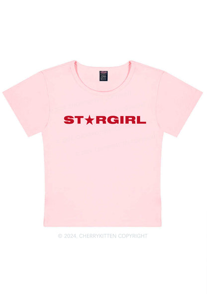 Red Stargirl Y2K Baby Tee Cherrykitten