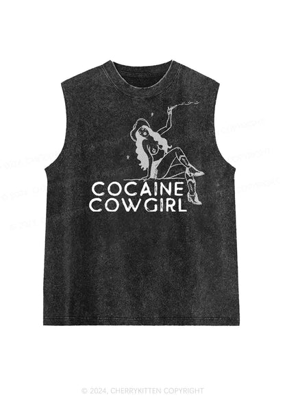 Cola Cowgirl Y2K Washed Tank Cherrykitten