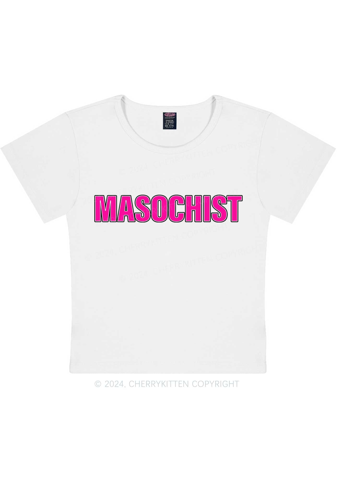 Masochist Y2K Baby Tee Cherrykitten