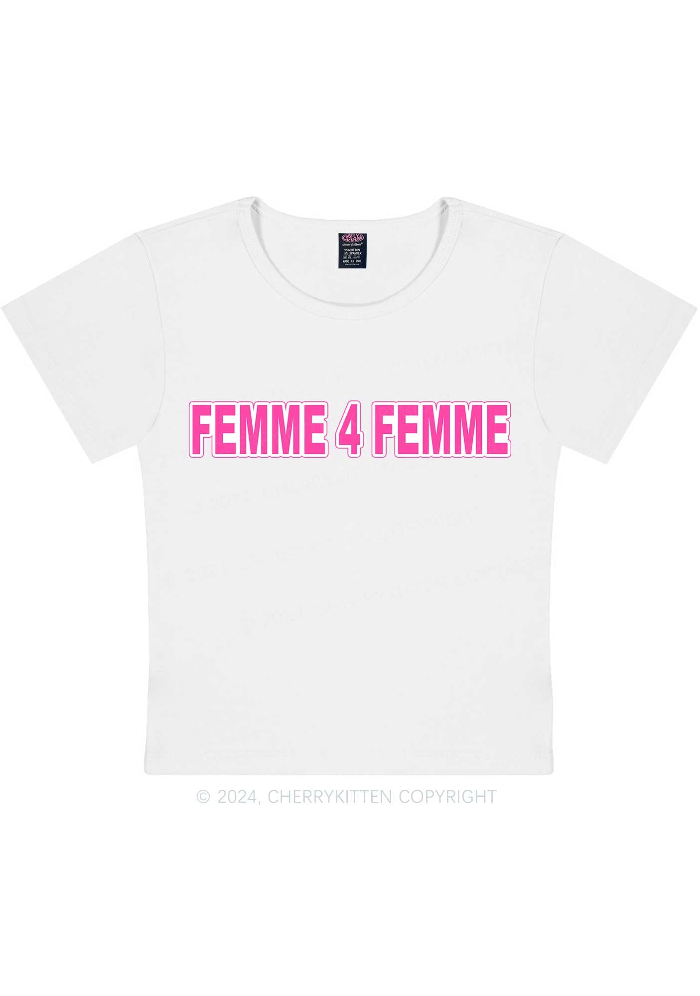 Femme For Femme Y2K Baby Tee Cherrykitten