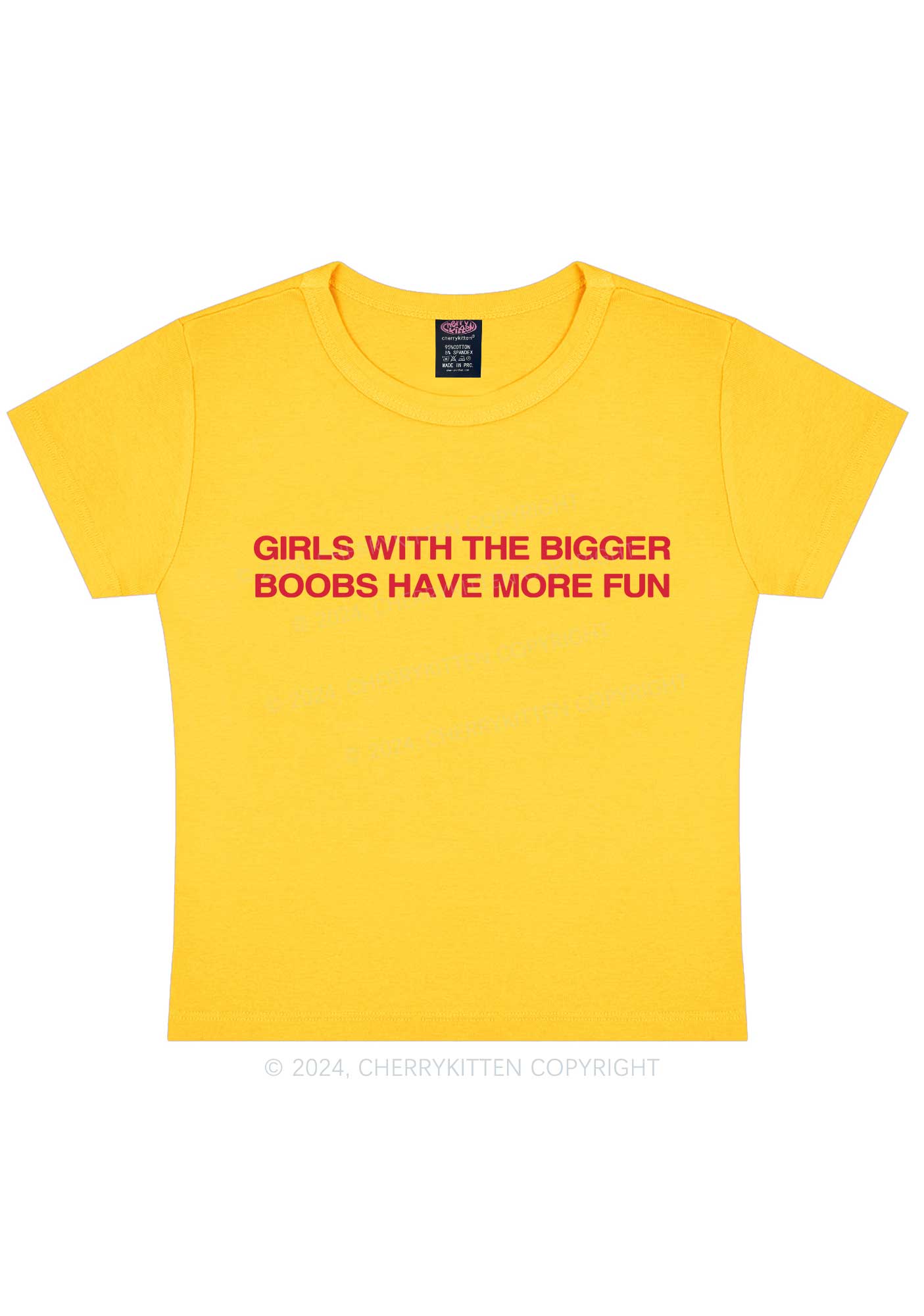 Girls Have More Fun Y2K Baby Tee Cherrykitten