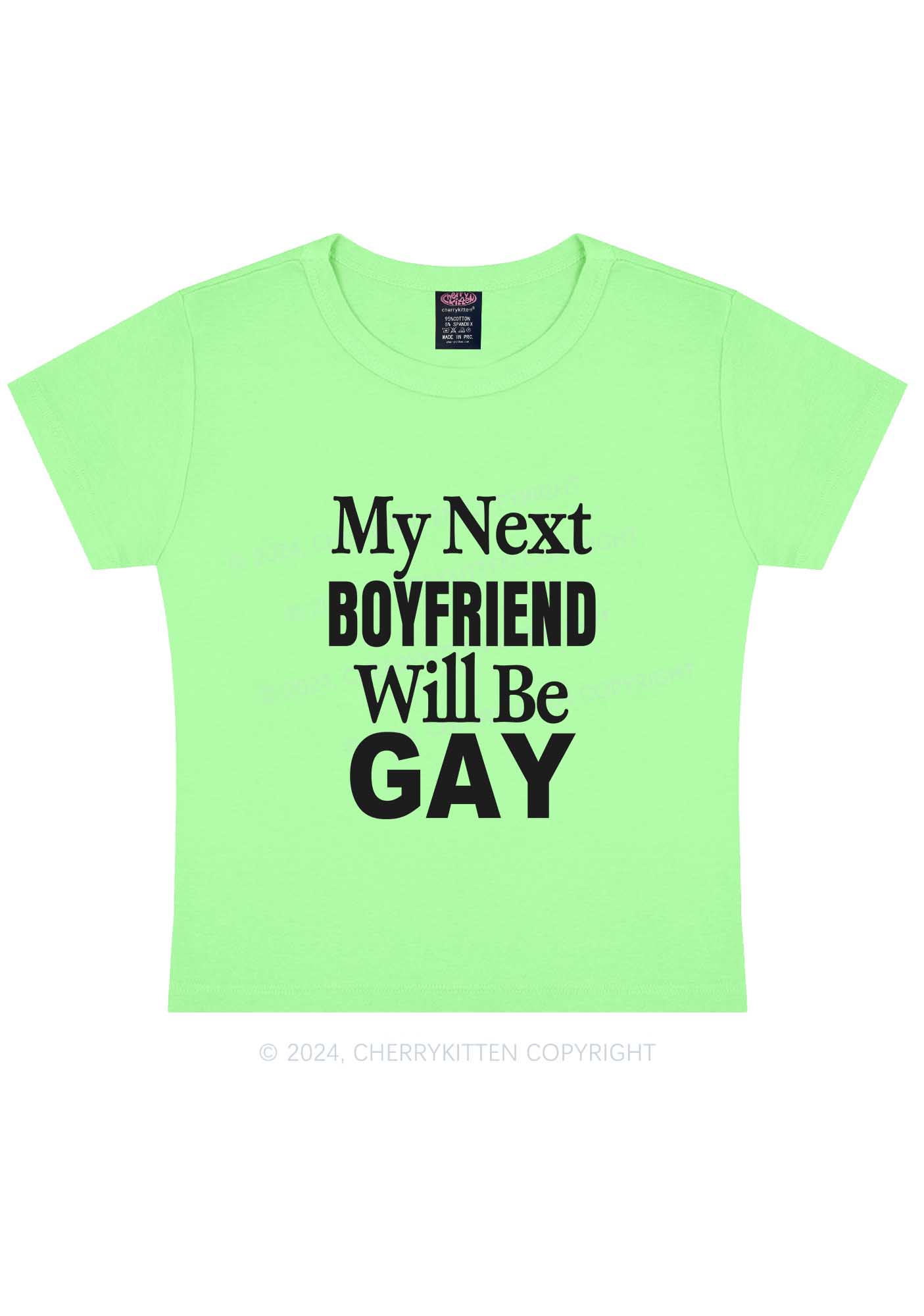 Next Boyfriend Gay Y2K Baby Tee Cherrykitten