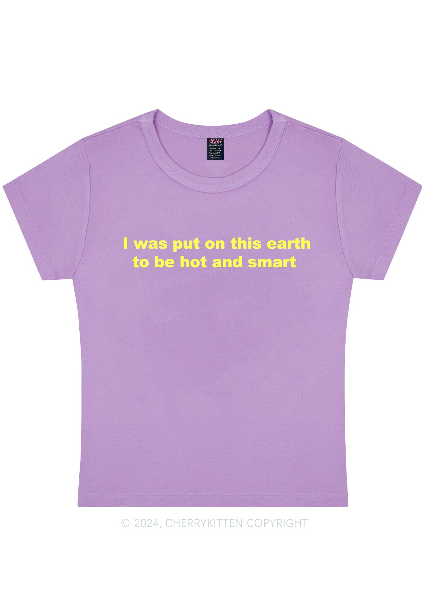 Hot And Smart Y2K Baby Tee Cherrykitten