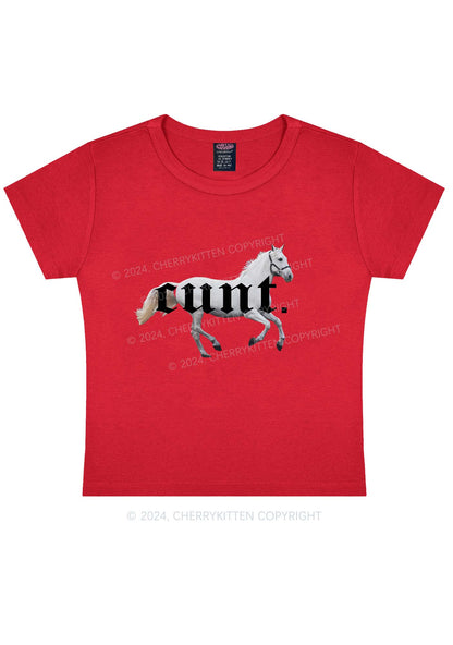 Cxxt Horse Y2K Baby Tee Cherrykitten