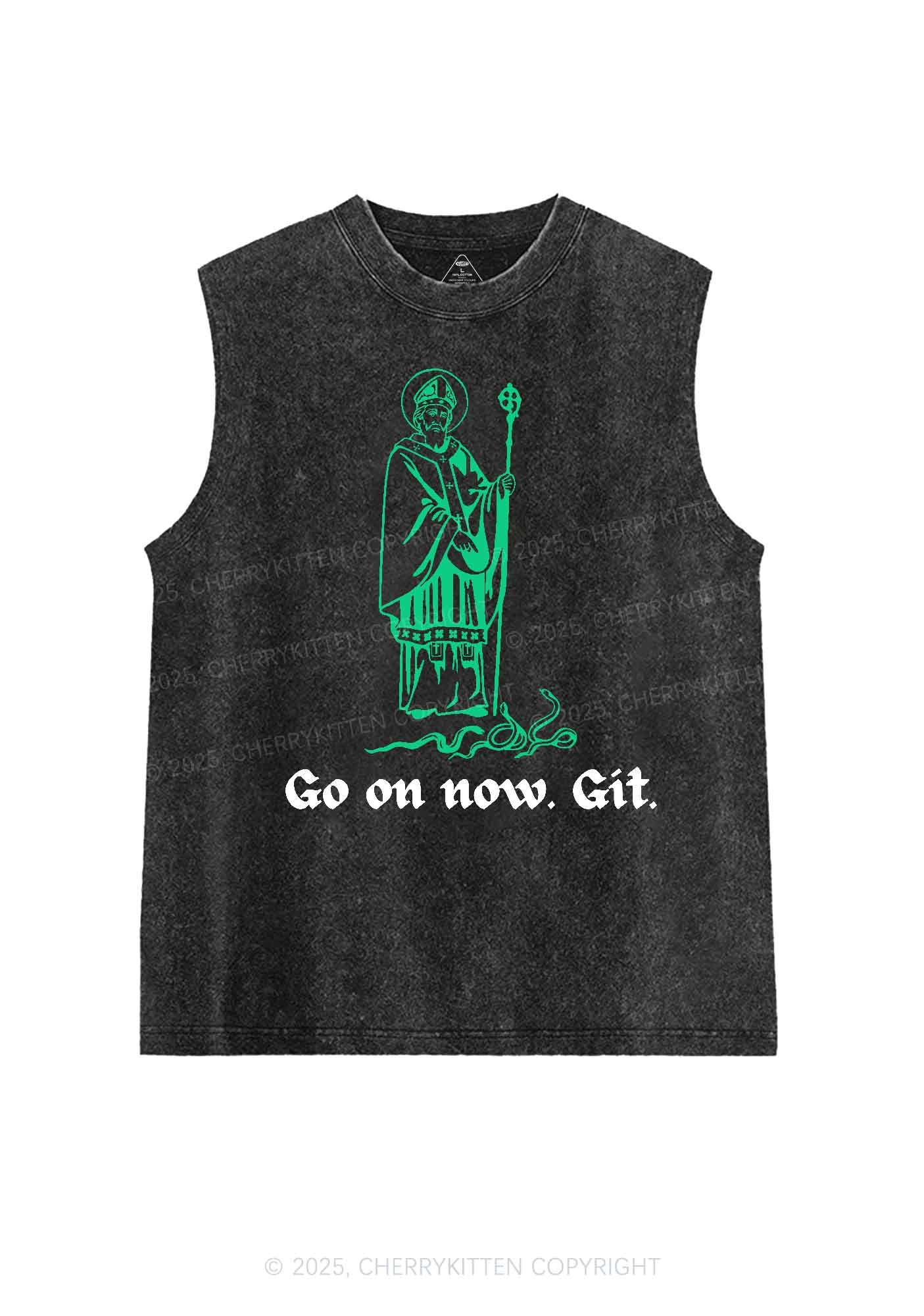 Go On Now Git St St Patricks Y2K Washed Tank Cherrykitten