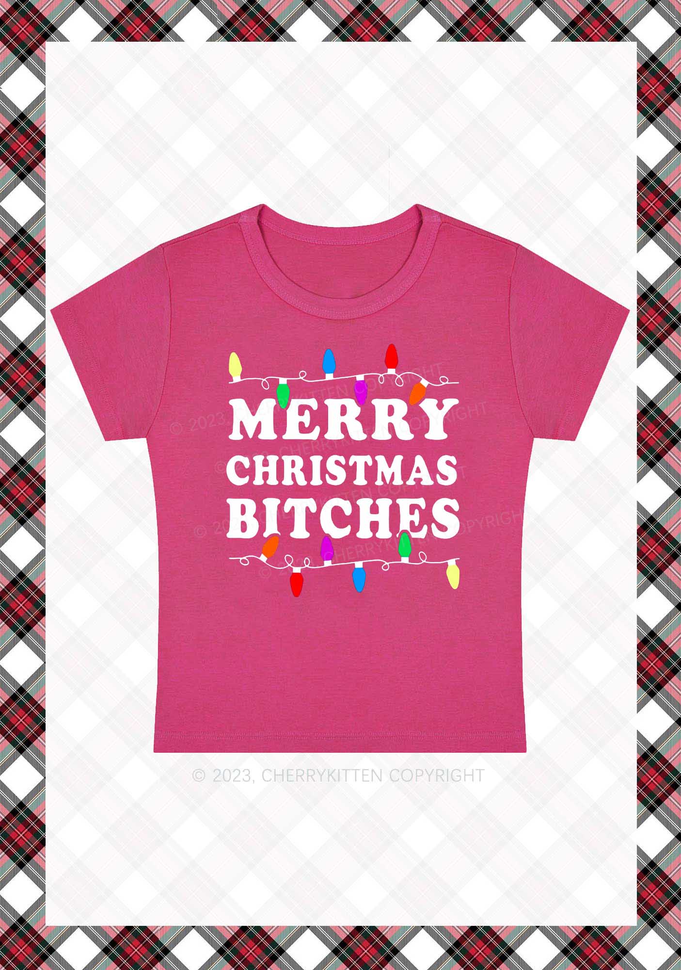 Christmas Colored Lights Baby Tee Cherrykitten