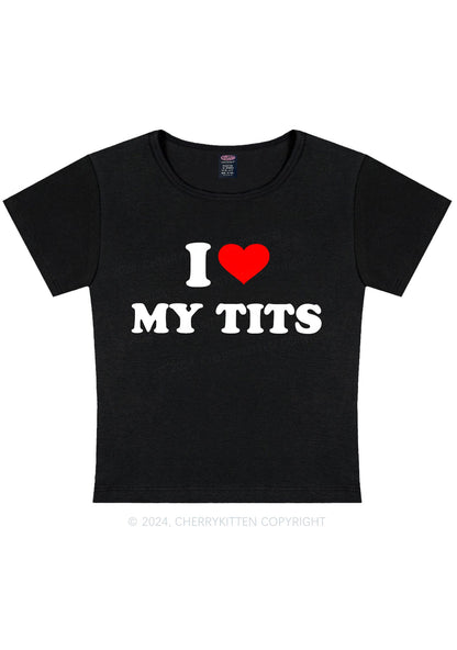 Curvy I Love My Txts Y2K Baby Tee Cherrykitten