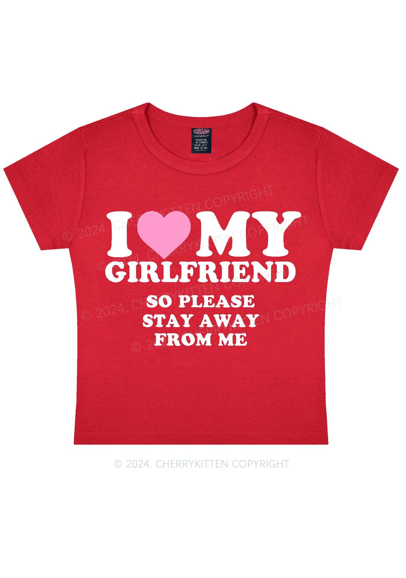 I Love My GF Y2K Valentine's Day Baby Tee Cherrykitten