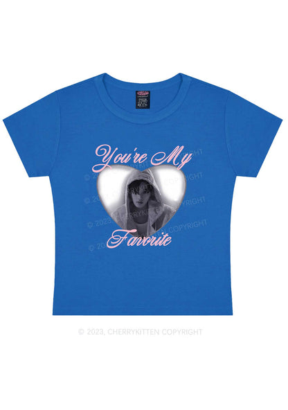 Custom You're My Favorite Y2K Baby Tee Cherrykitten