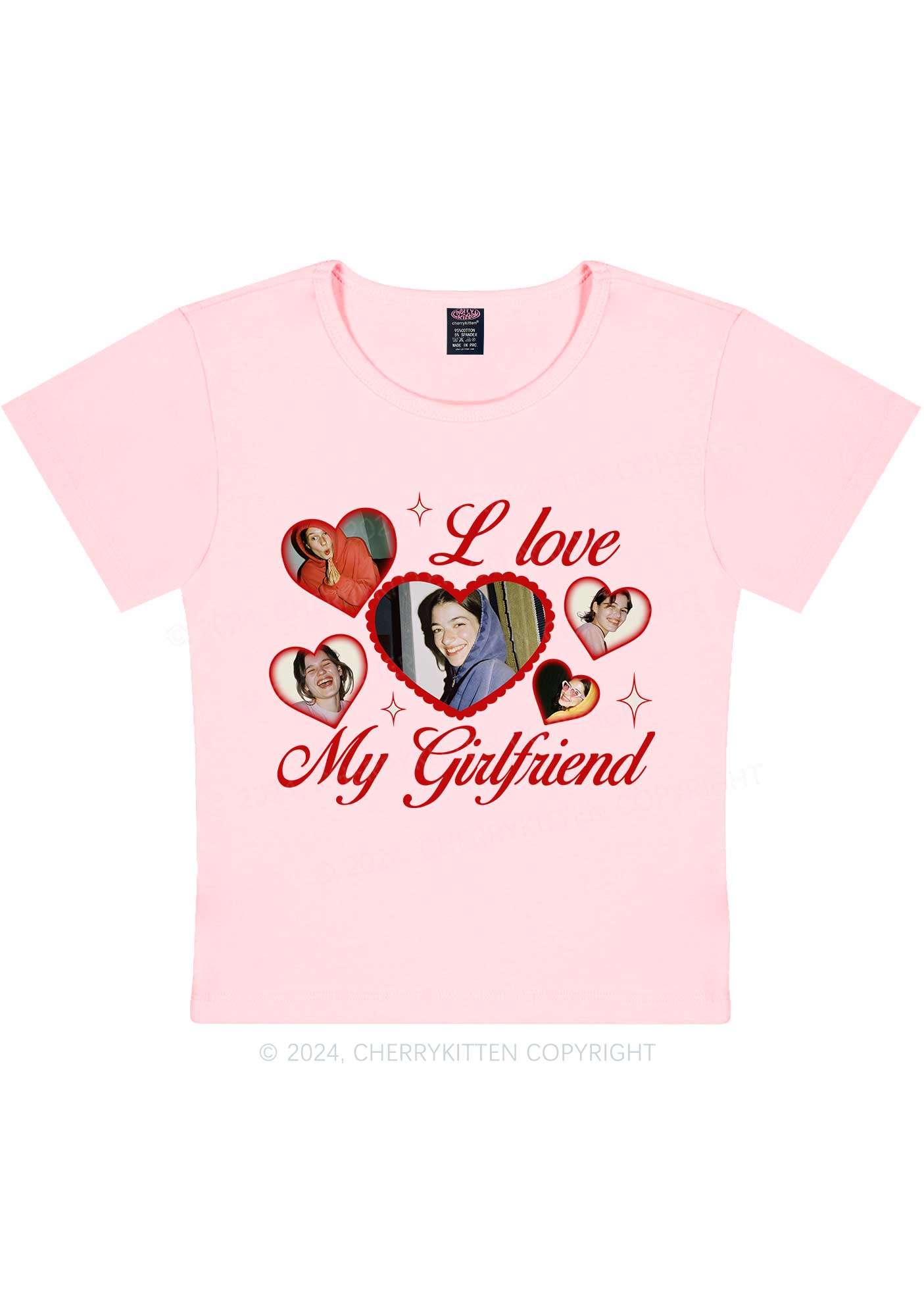 Custom Boyfriend Photos Y2K Valentine's Day Baby Tee Cherrykitten