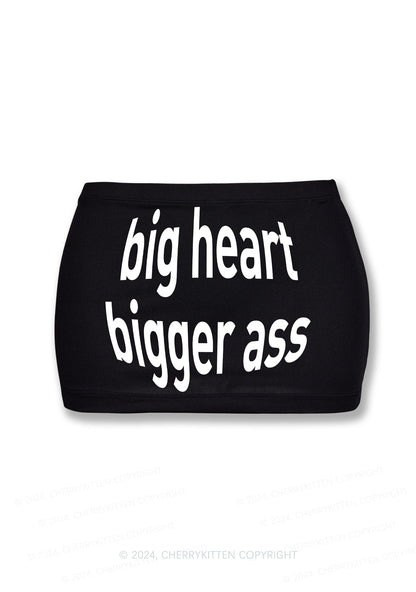 Big Heart Bigger Y2K Mini Hip Skirt Cherrykitten