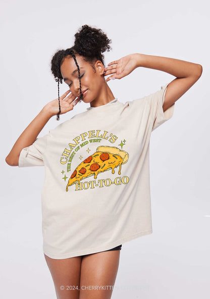 Hot To Go Pizza Y2K Washed Tee Cherrykitten