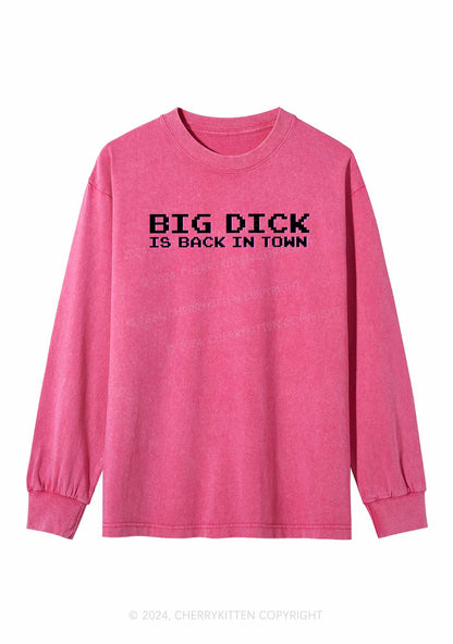 Big Is Back In Town Y2K Washed Long Sleeves Cherrykitten