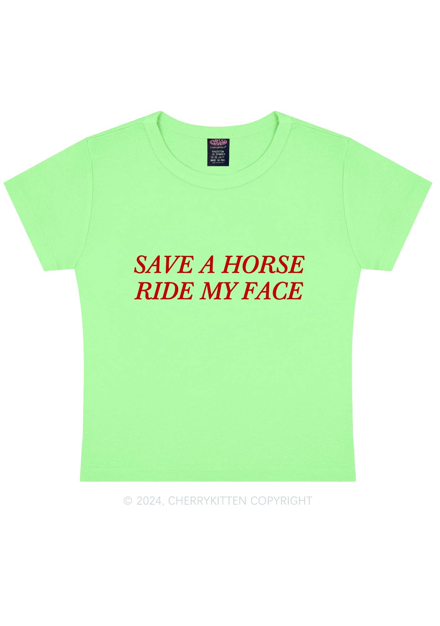 Ride My Face Y2K Baby Tee Cherrykitten