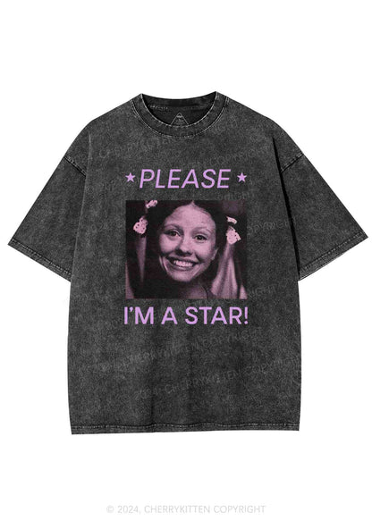 Halloween I'm A Star Y2K Washed Tee Cherrykitten