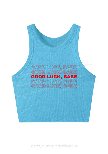 Good Luck Babe Crop Tank Top Cherrykitten