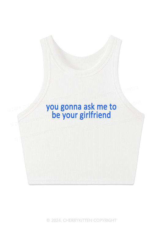 Be Your Girlfriend Y2K Crop Tank Top Cherrykitten