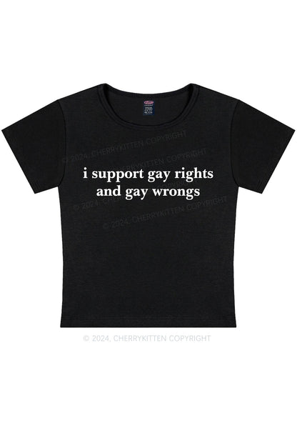 Support Gay Rights Y2K Baby Tee Cherrykitten