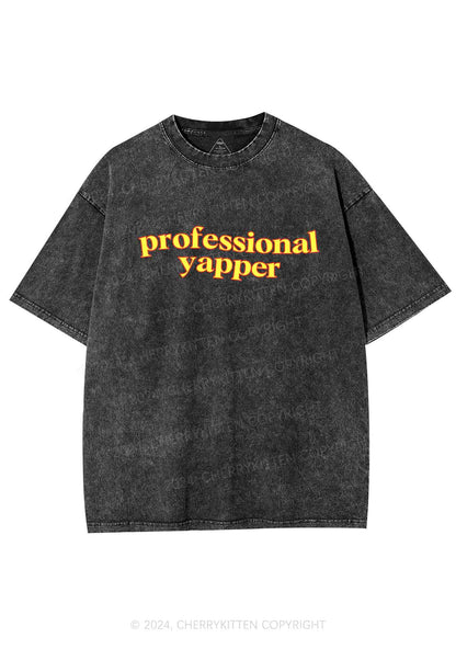 Professional Yapper Y2K Washed Tee Cherrykitten