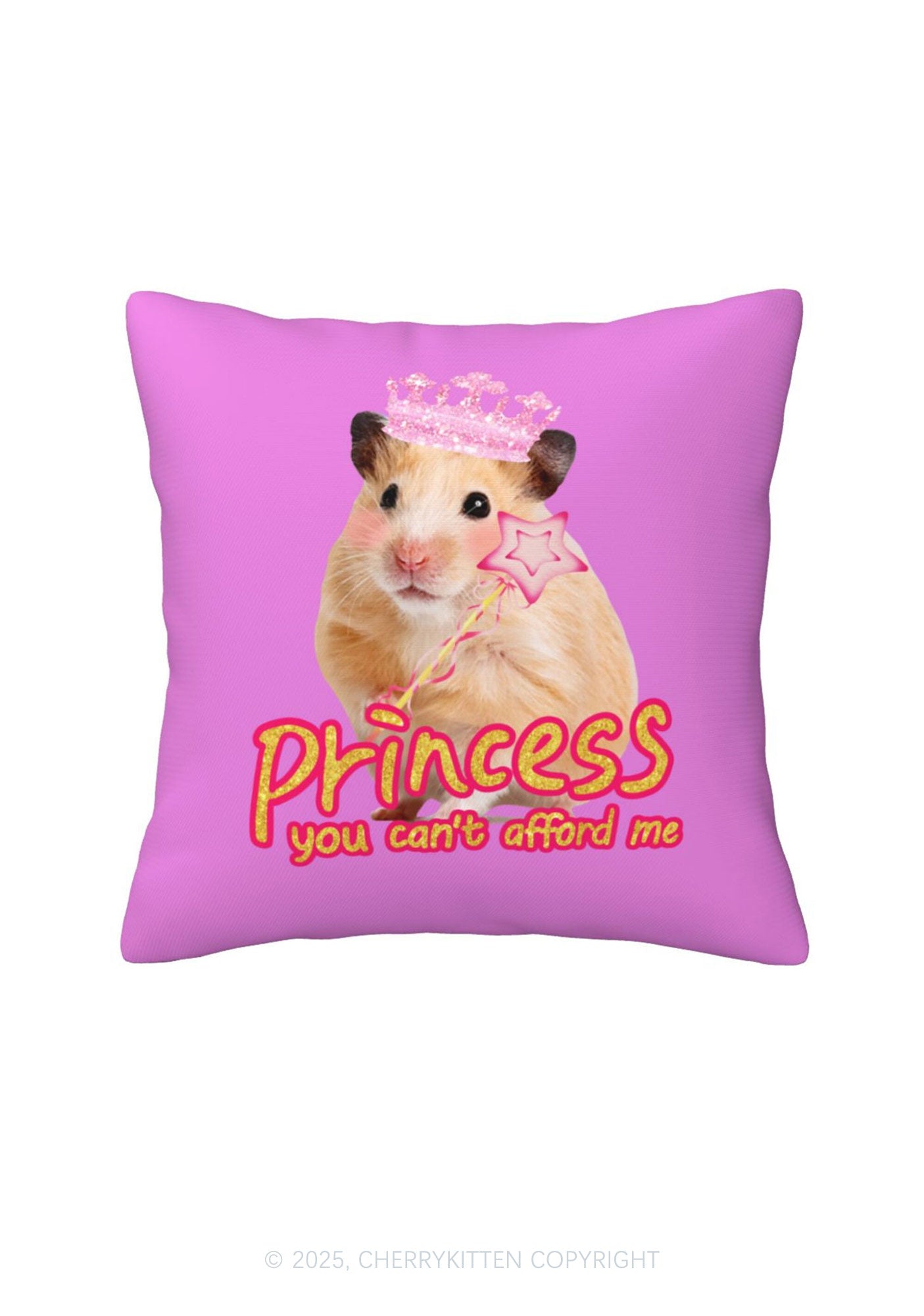 Princess You Cant Afford Me Y2K Throw Pillow Cover Cherrykitten