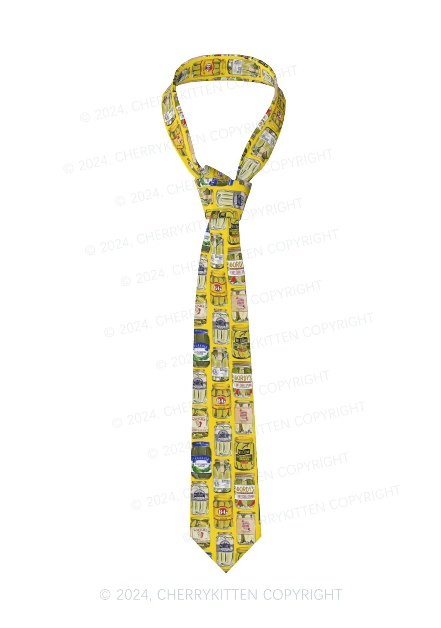 Yellow Pickles Y2K Necktie Cherrykitten