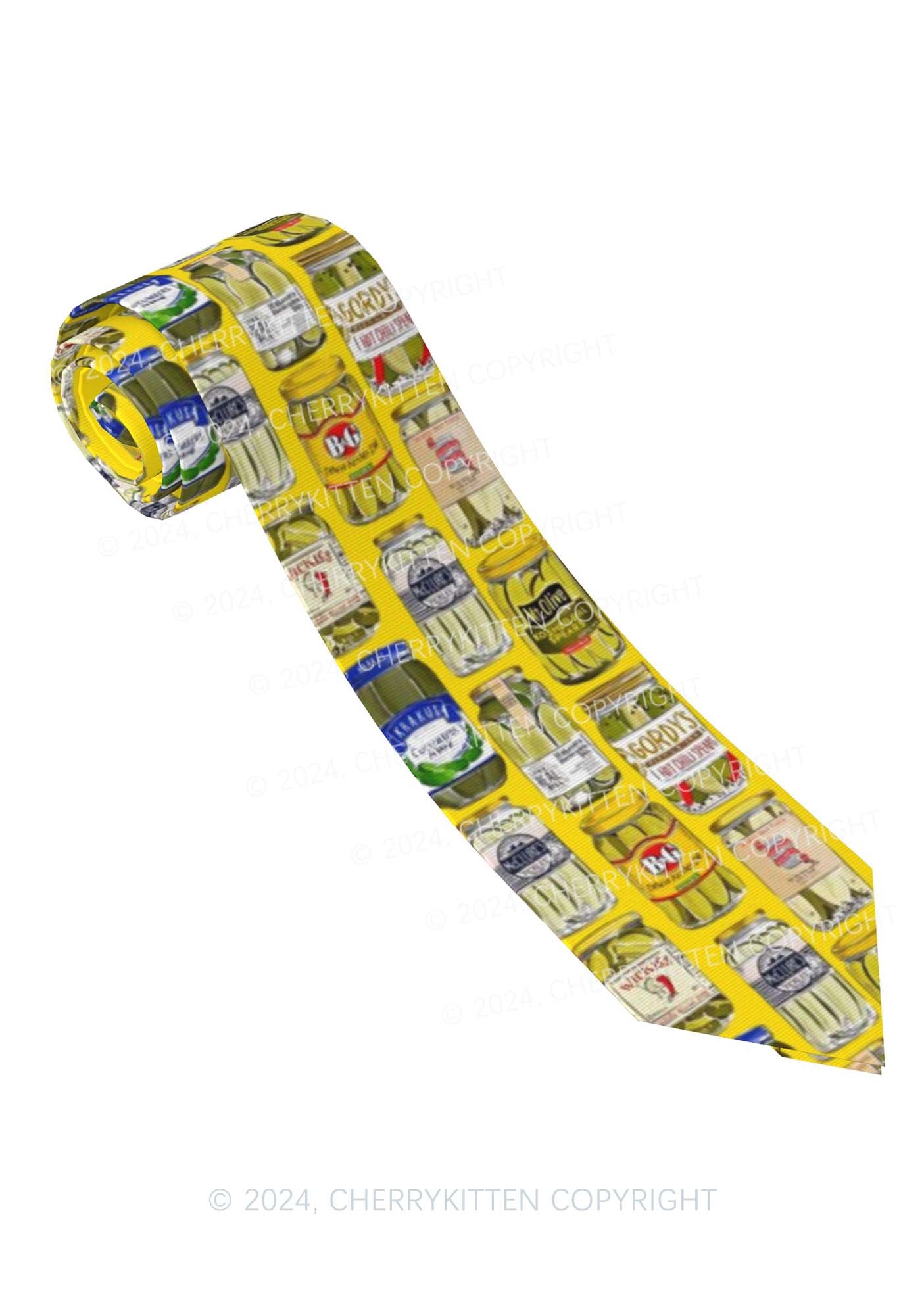 Yellow Pickles Y2K Necktie Cherrykitten