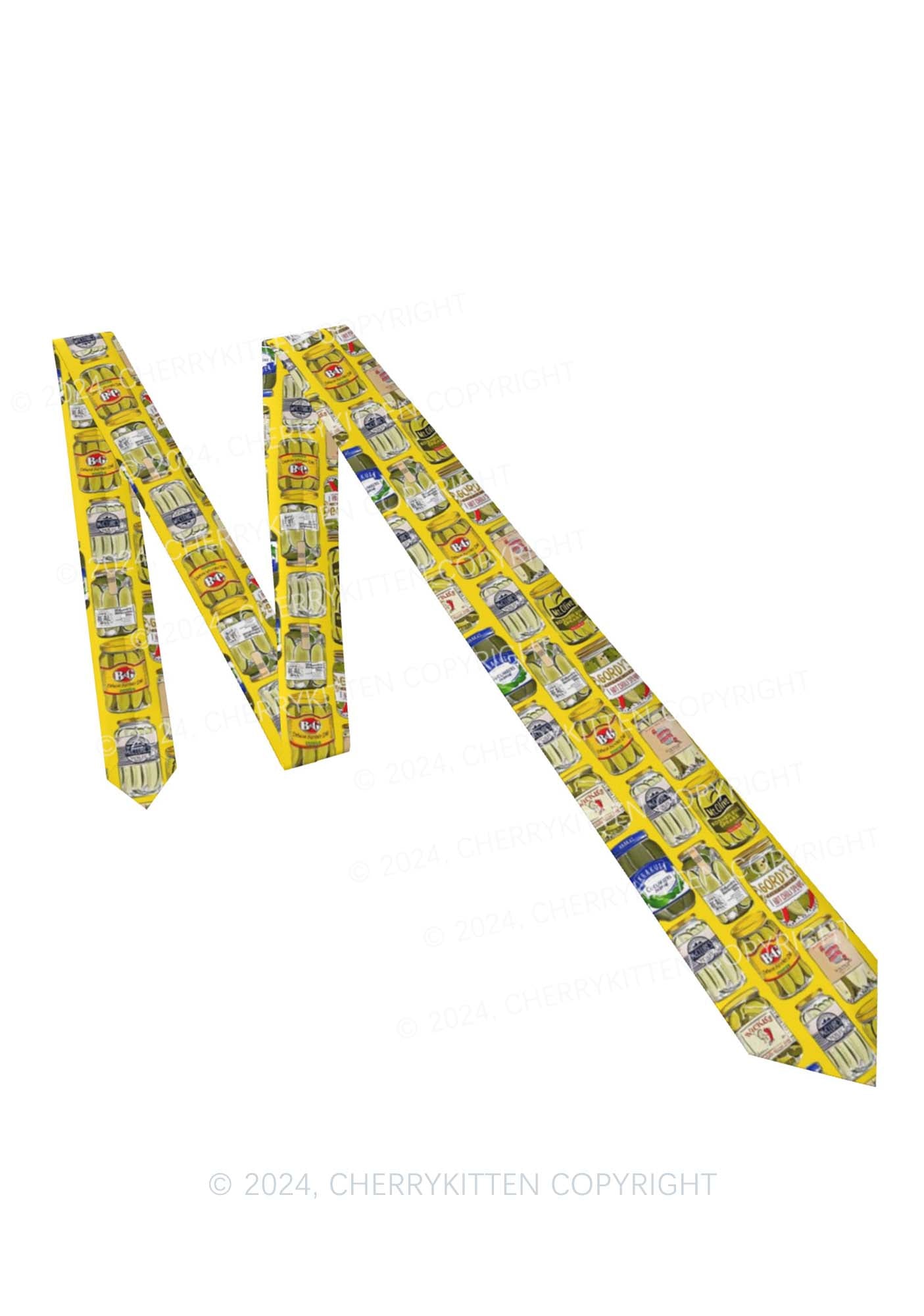 Yellow Pickles Y2K Necktie Cherrykitten