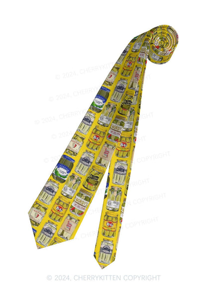 Yellow Pickles Y2K Necktie Cherrykitten