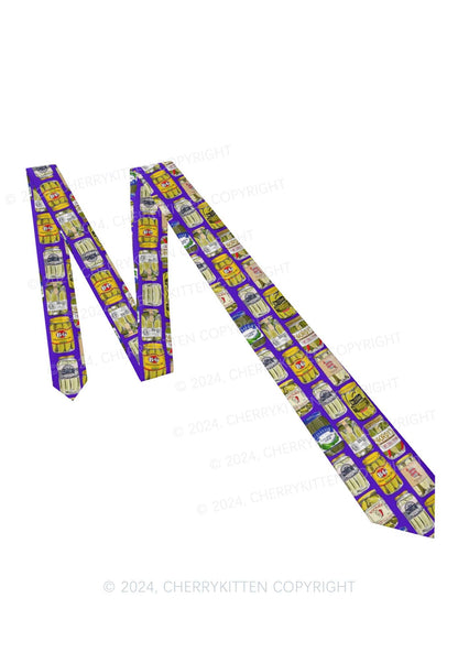 Purple Pickles Y2K Necktie Cherrykitten