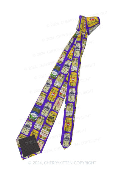 Purple Pickles Y2K Necktie Cherrykitten