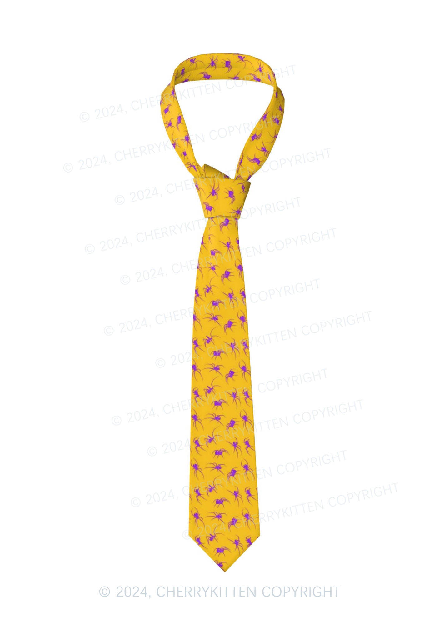 Yellow Spider Y2K Necktie Cherrykitten