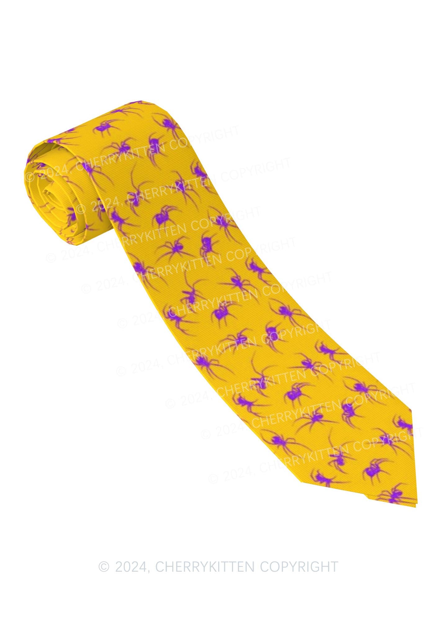 Yellow Spider Y2K Necktie Cherrykitten