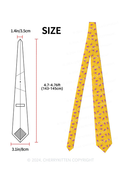 Yellow Spider Y2K Necktie Cherrykitten