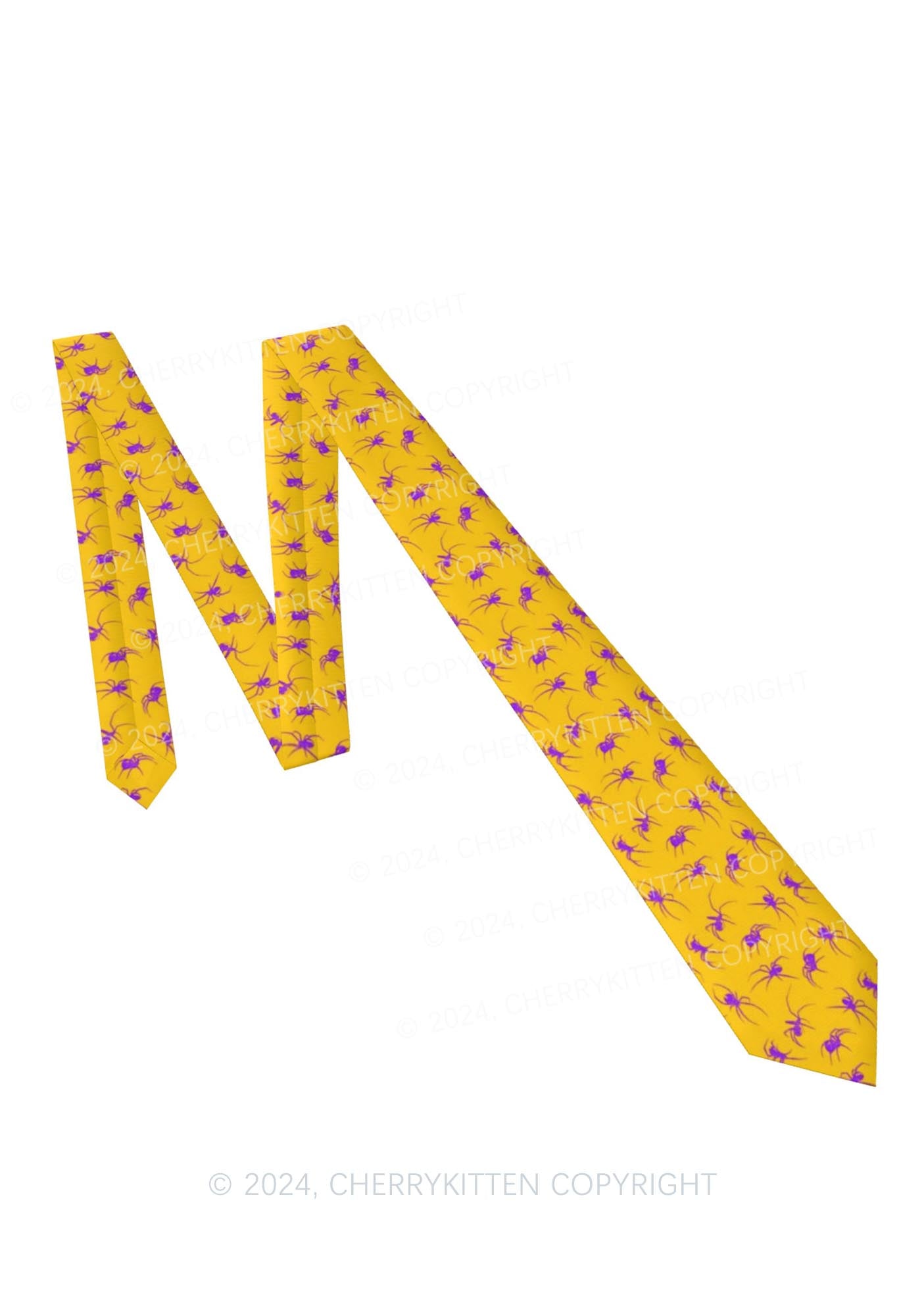 Yellow Spider Y2K Necktie Cherrykitten