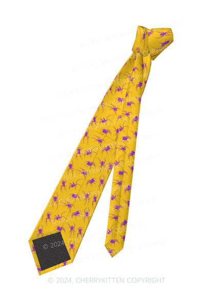 Yellow Spider Y2K Necktie Cherrykitten